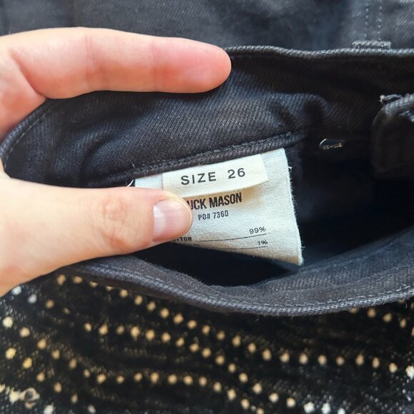 Buck Mason Women's Rider Jean Size 26 Black - Picture 3 of 3
